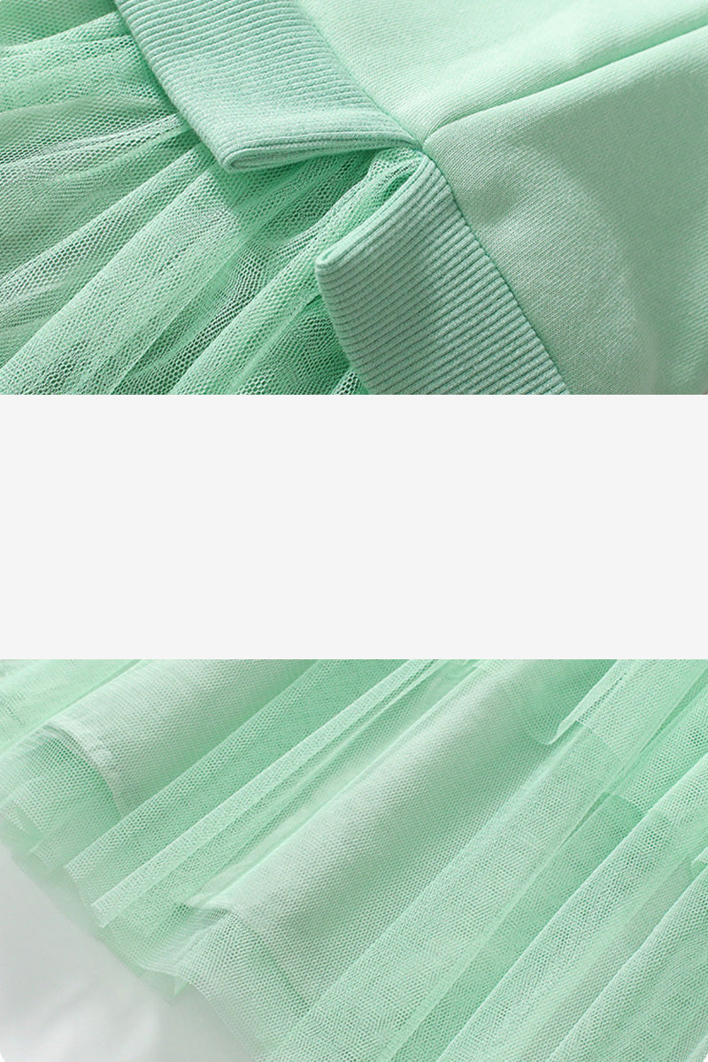 Snow Print Tulle Layered Dress (Kids)