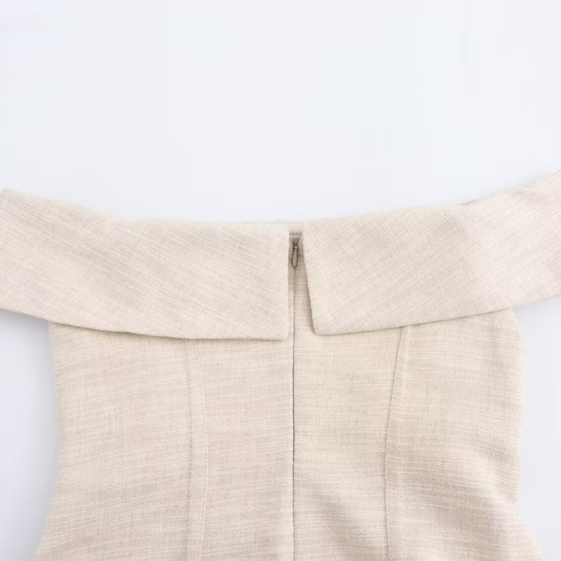 Side Slit Off-Shoulder Top and Pants Set