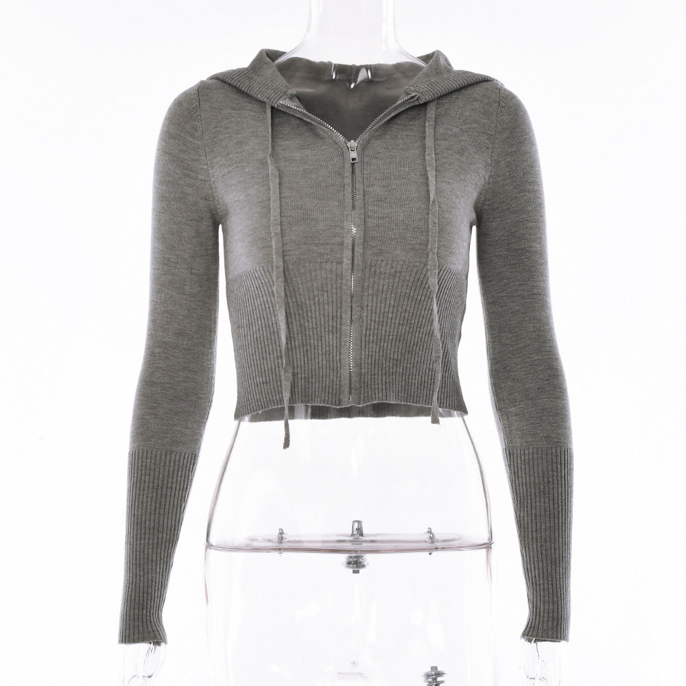 Ribbed Zip-Up Hoodie and Pants Set