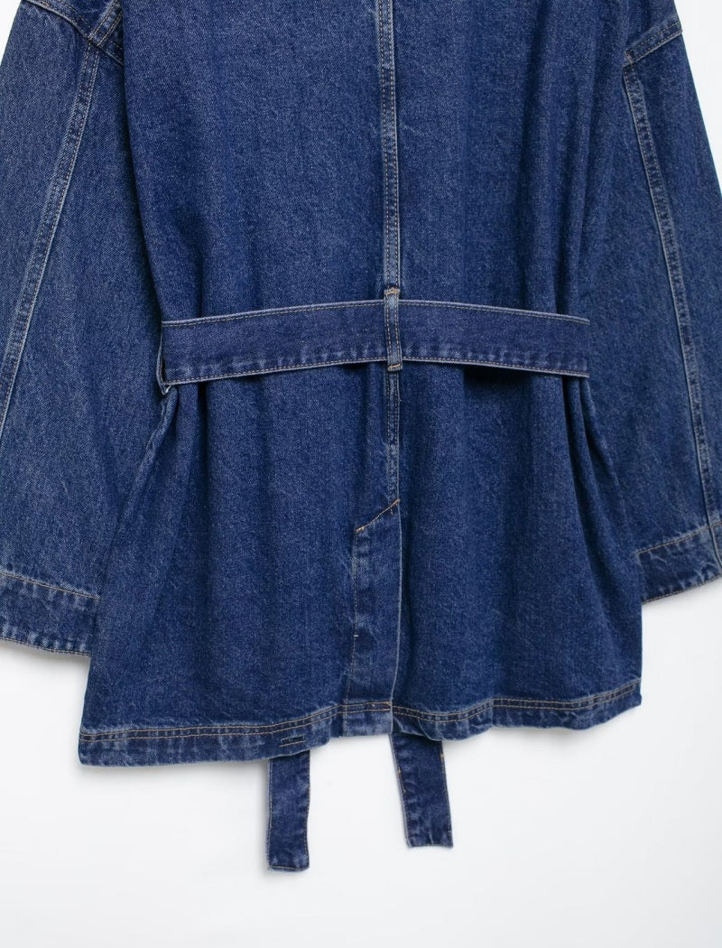 Belted Oversized Denim Jacket
