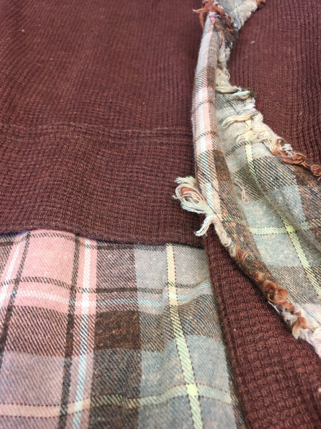 Plaid Patchwork Layered Pullover