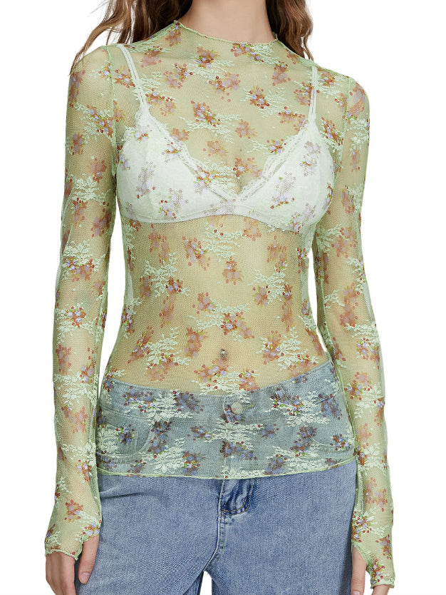 Lace Mesh Base Top