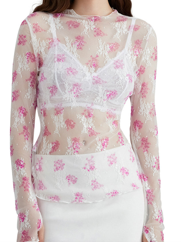 Lace Mesh Base Top