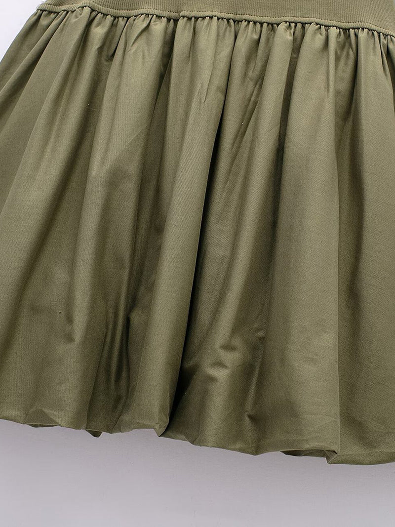 Solid Flared Hem Mini Cami Dress