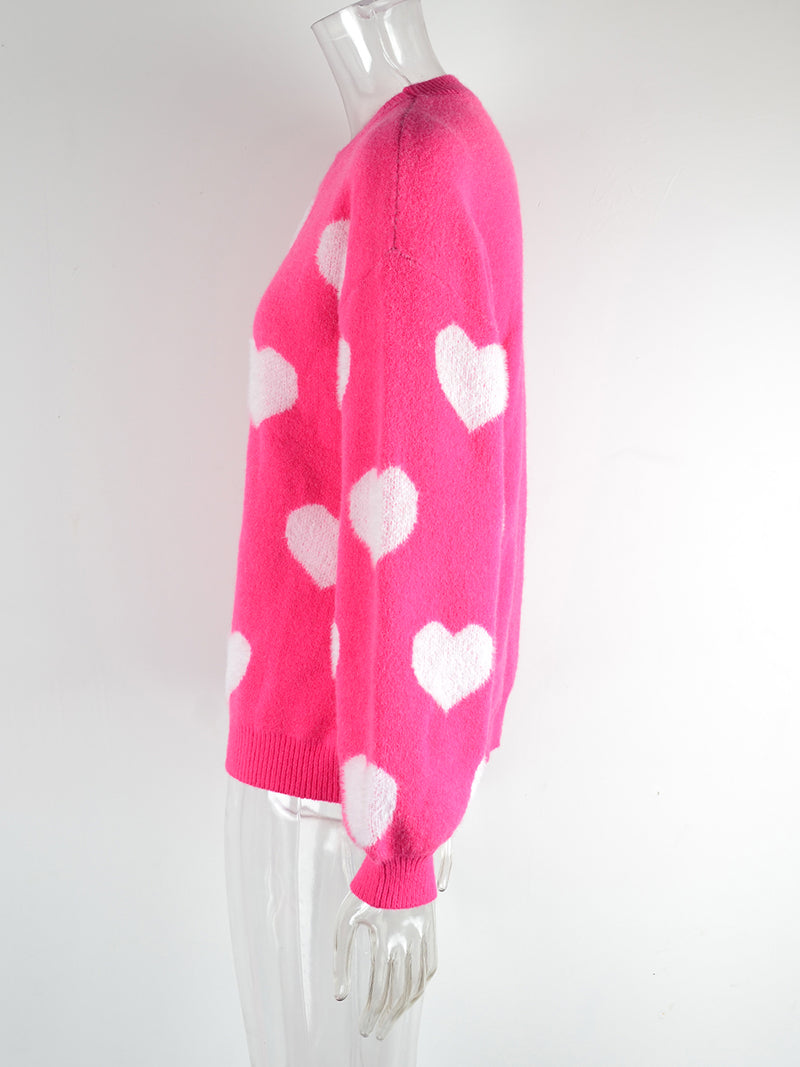 Heart Pattern Sweater