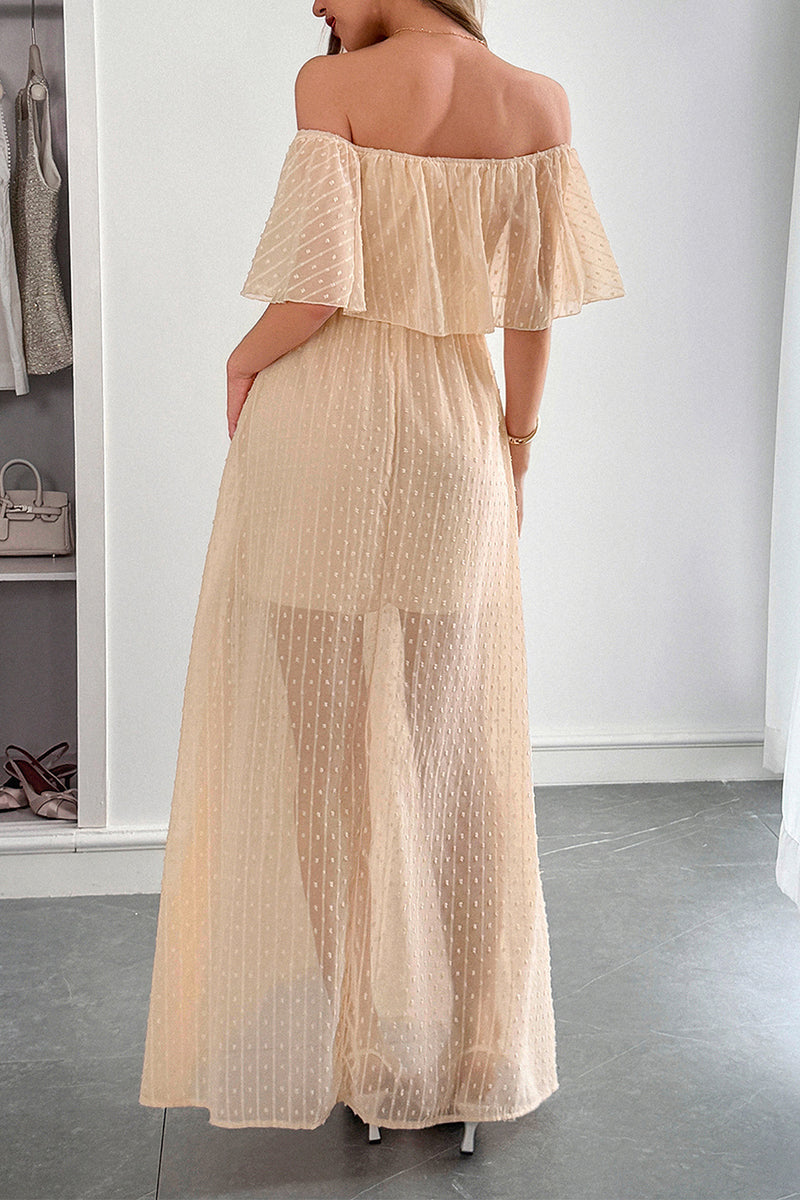 Off-Shoulder Polka Dot Sundress