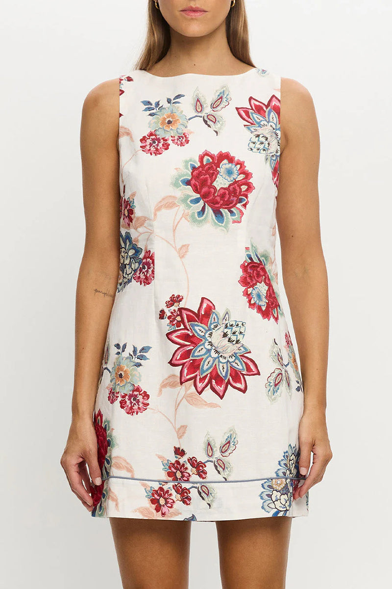 Sleeveless Floral Mini Dress
