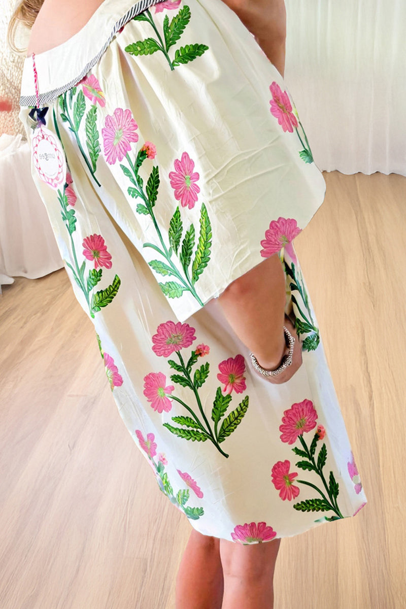 Floral Embroidered Babydoll Dress