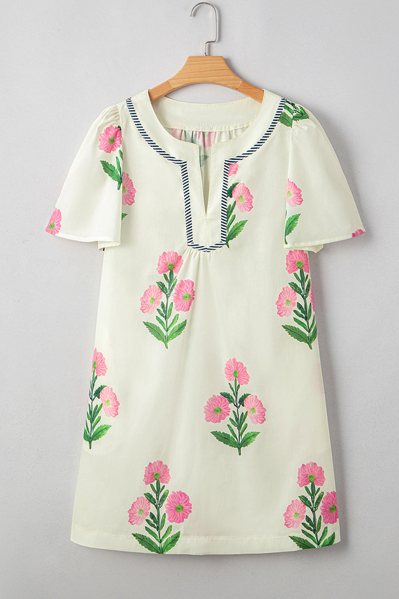 Floral Embroidered Babydoll Dress
