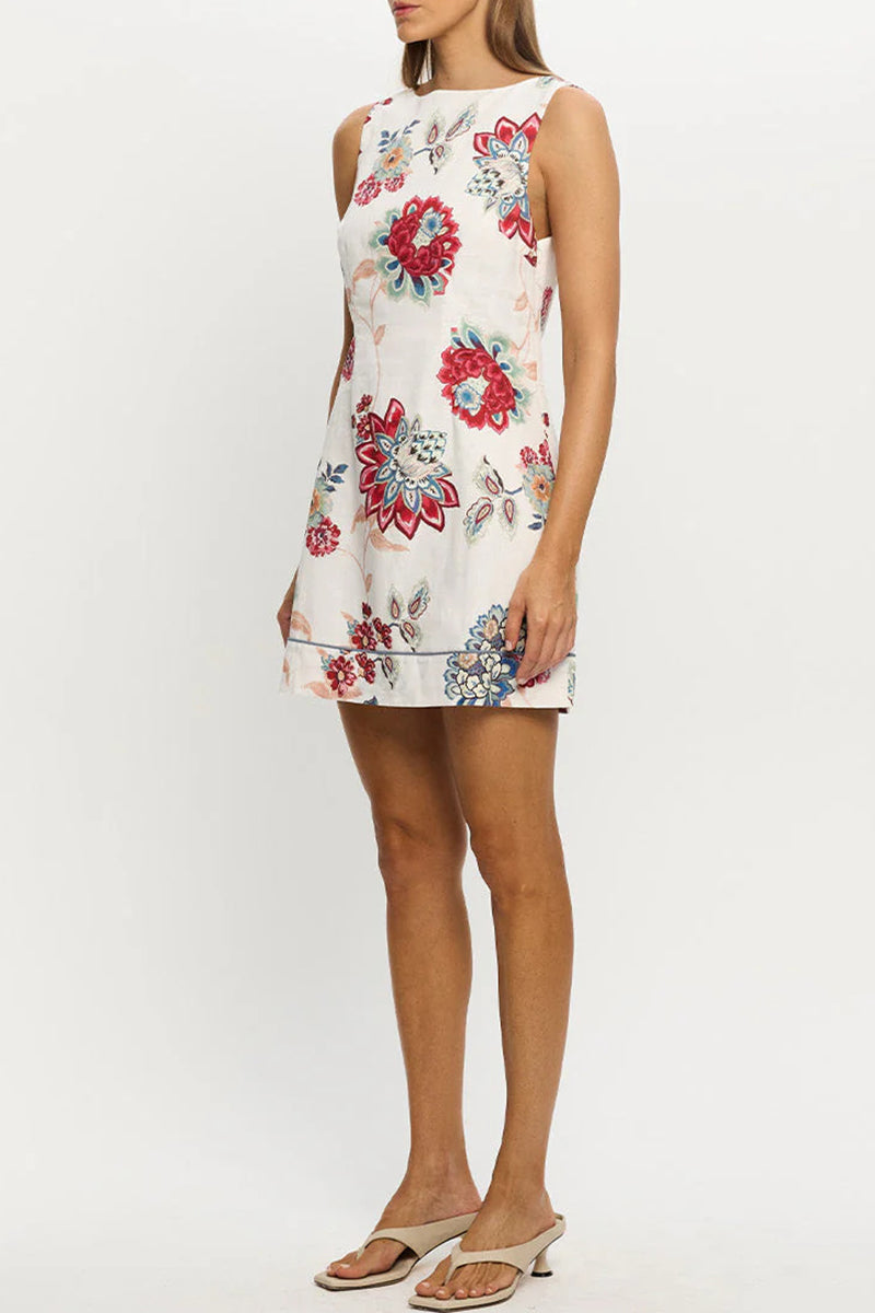 Sleeveless Floral Mini Dress