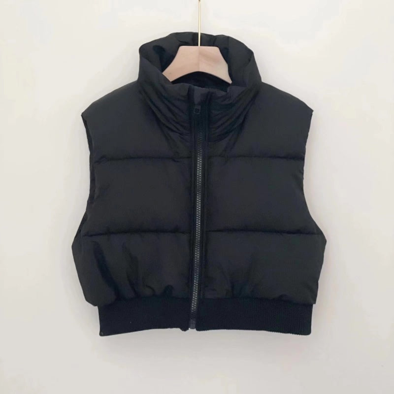 Cropped Puffer Vest