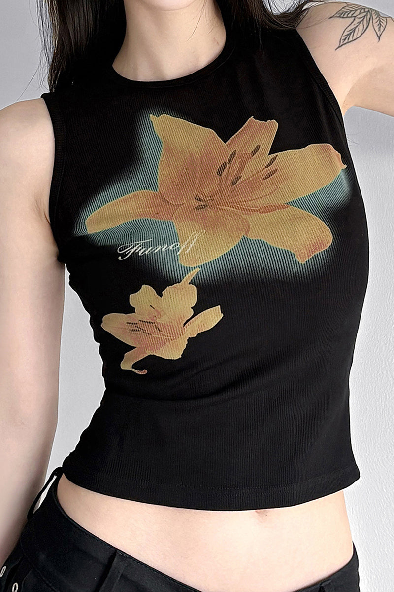 Floral Graphic Sleeveless Top