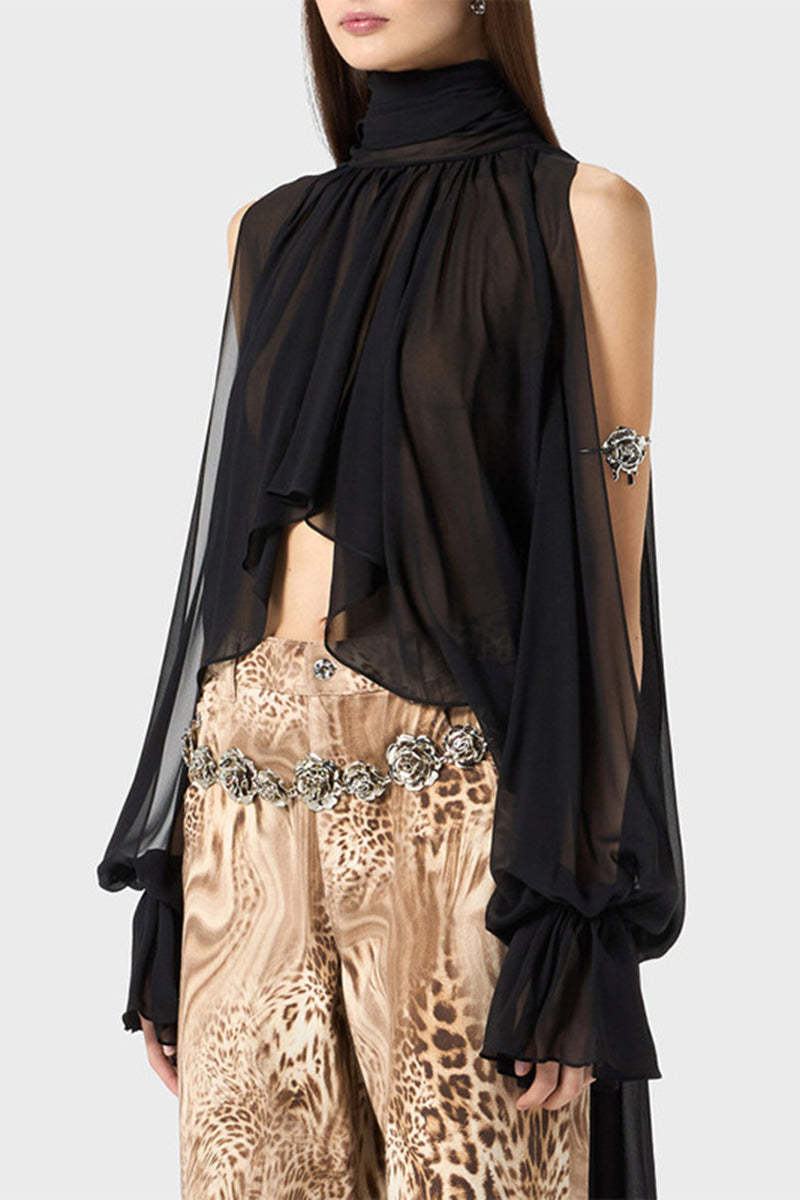 Dramatic Flowing Sleeve Blouse