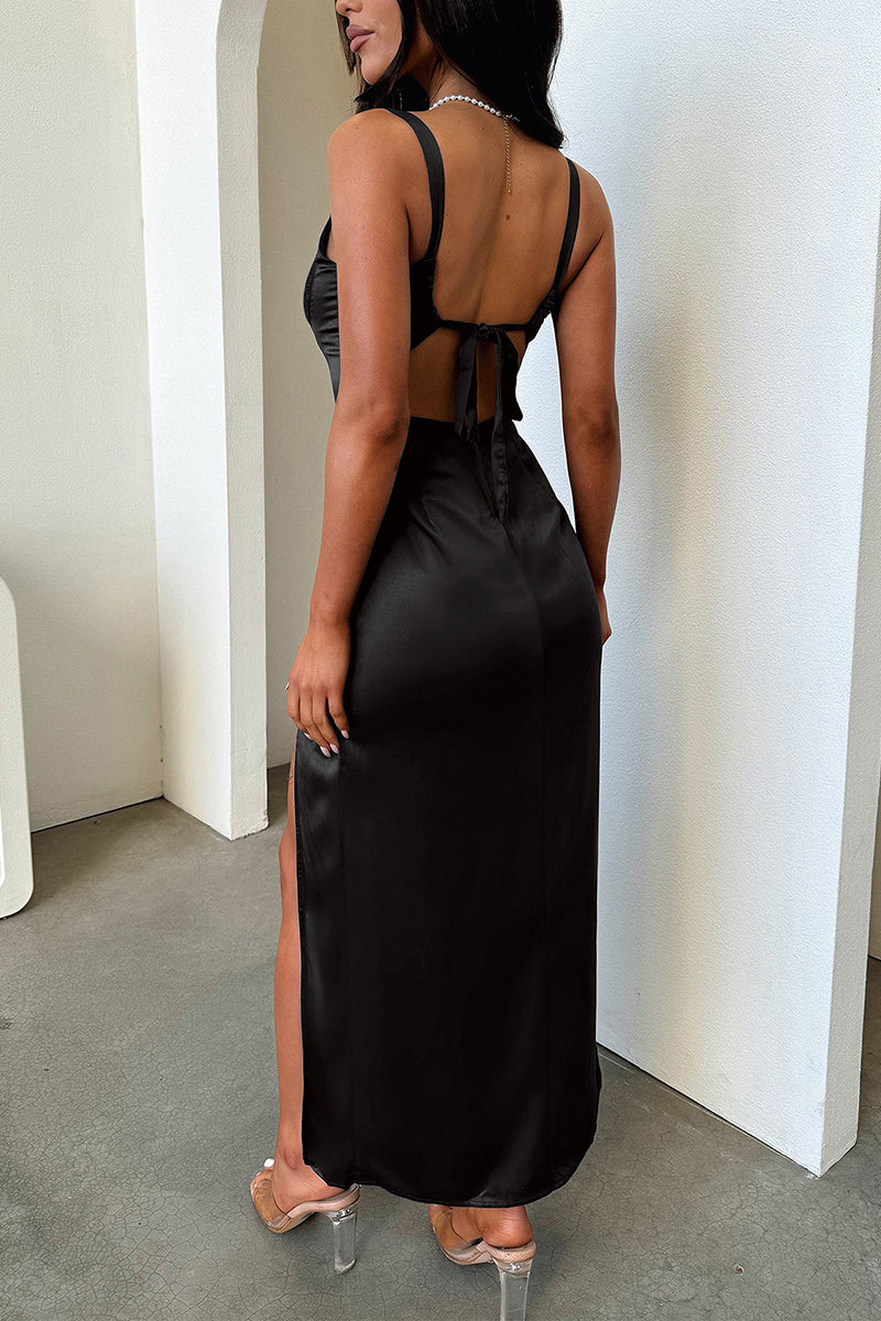 Lace Trim Sleeveless Bodycon Dress
