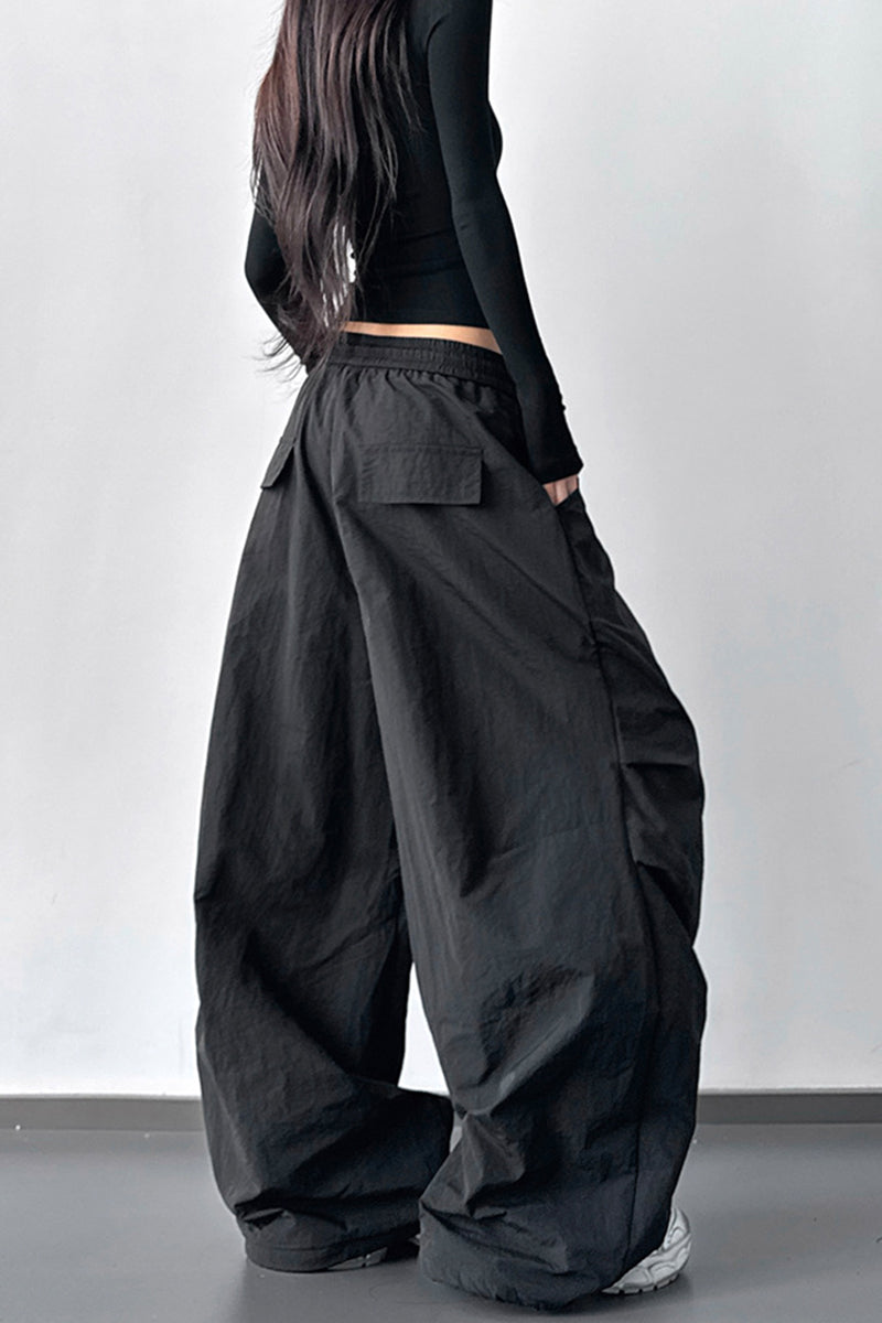 Wide Leg Relaxed Fit Casual Pants