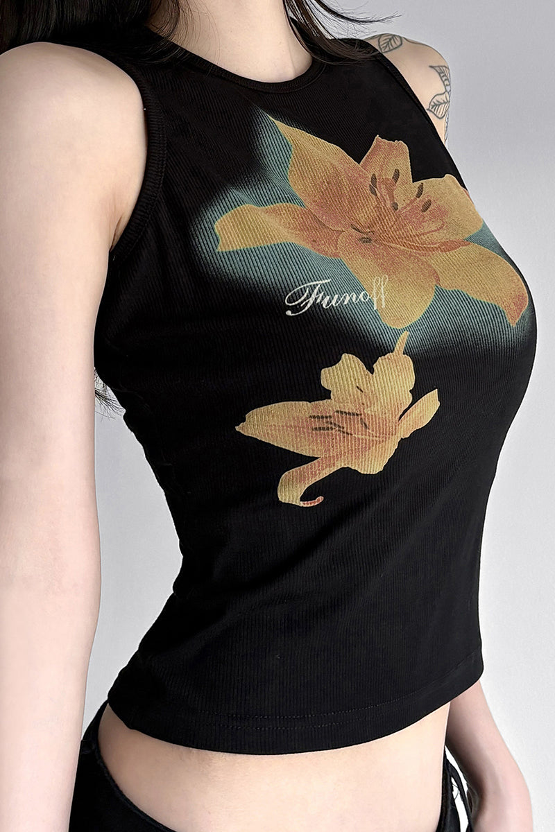 Floral Graphic Sleeveless Top