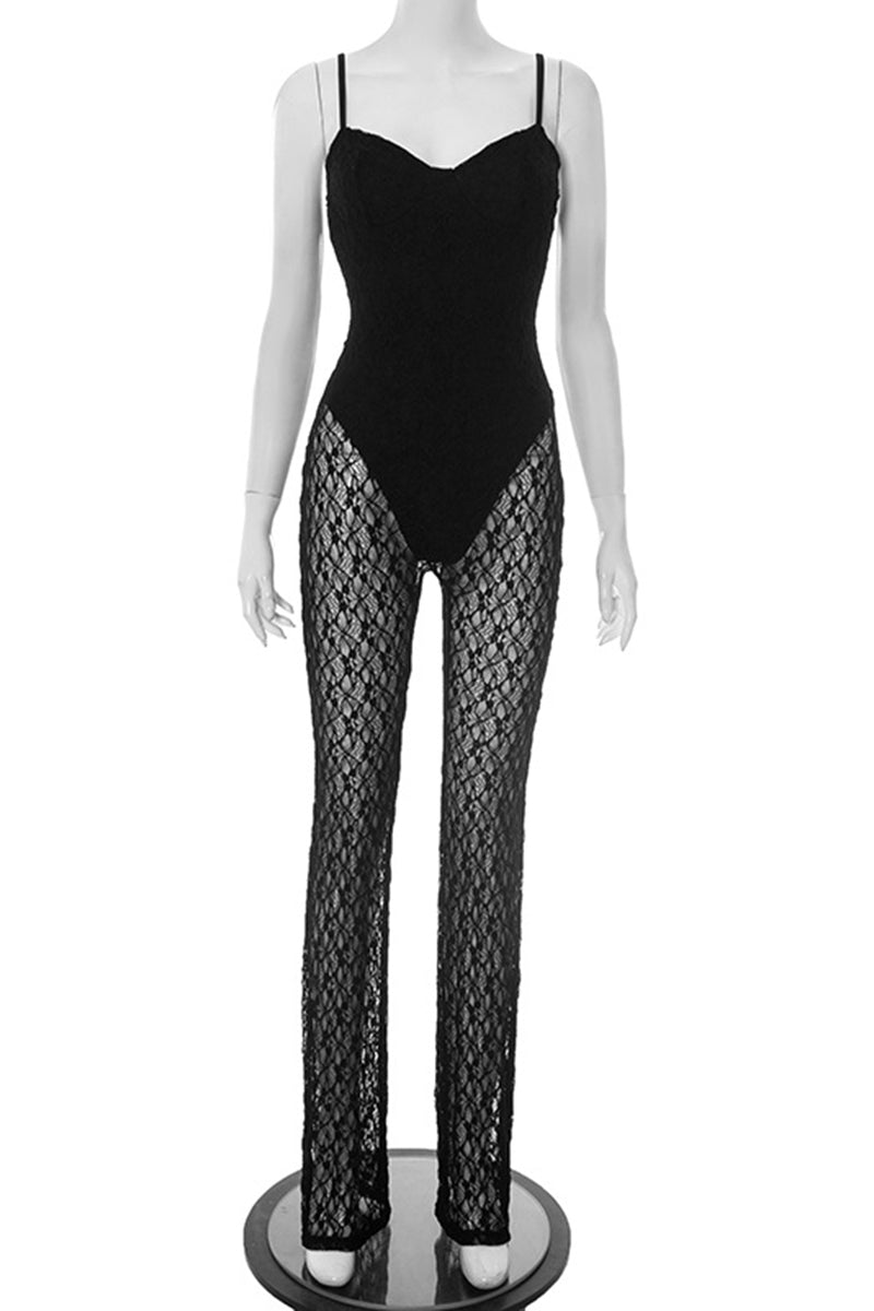 Elegant Lace Detail Jumpsuit