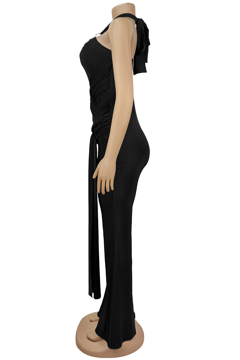 Halter Tie Wrap Jumpsuit