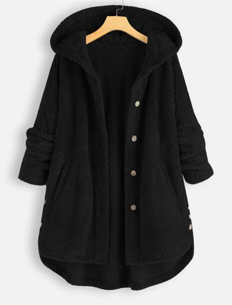 Hooded Mid-Length Reversible Coat