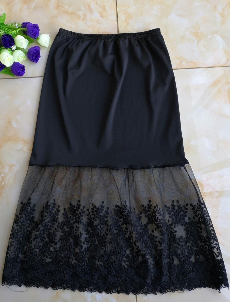 Long Lace Midi Skirt