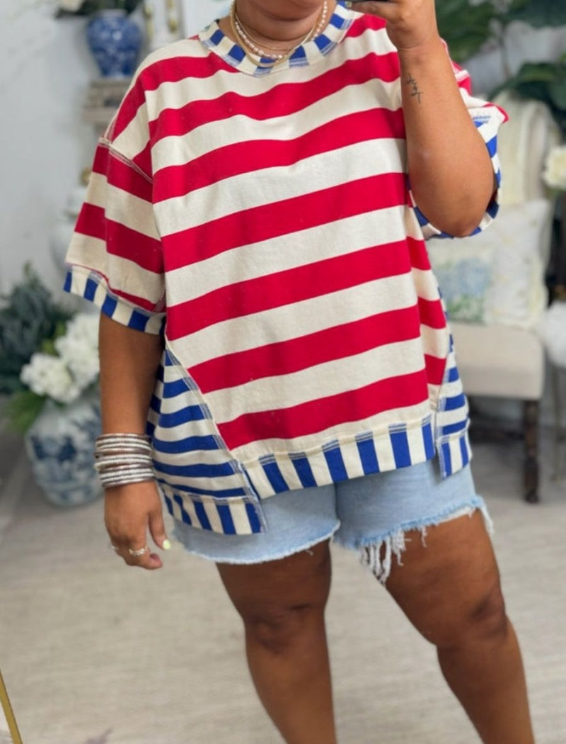 Patriotic Striped Tee