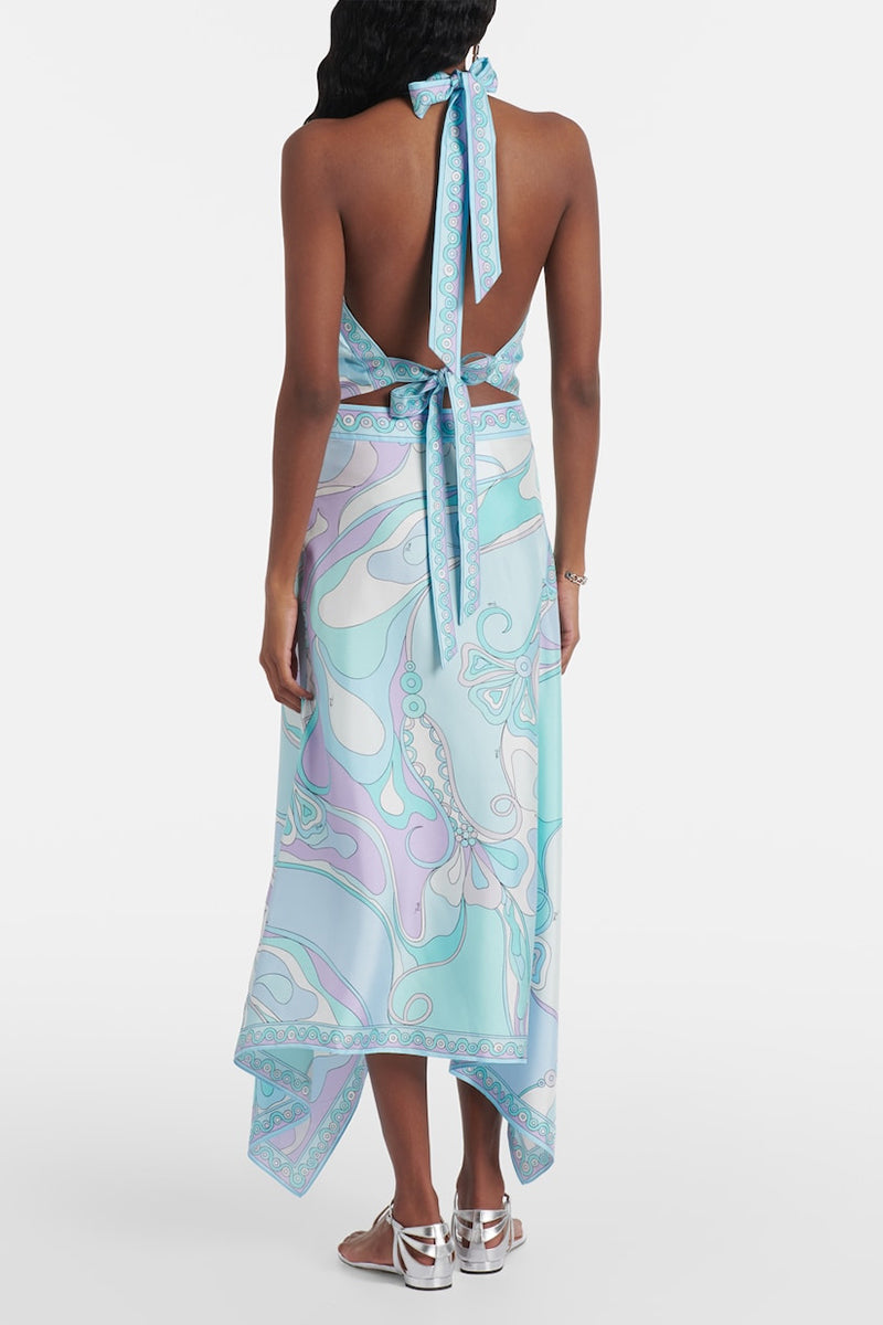 Halter Neck Asymmetrical Sundress