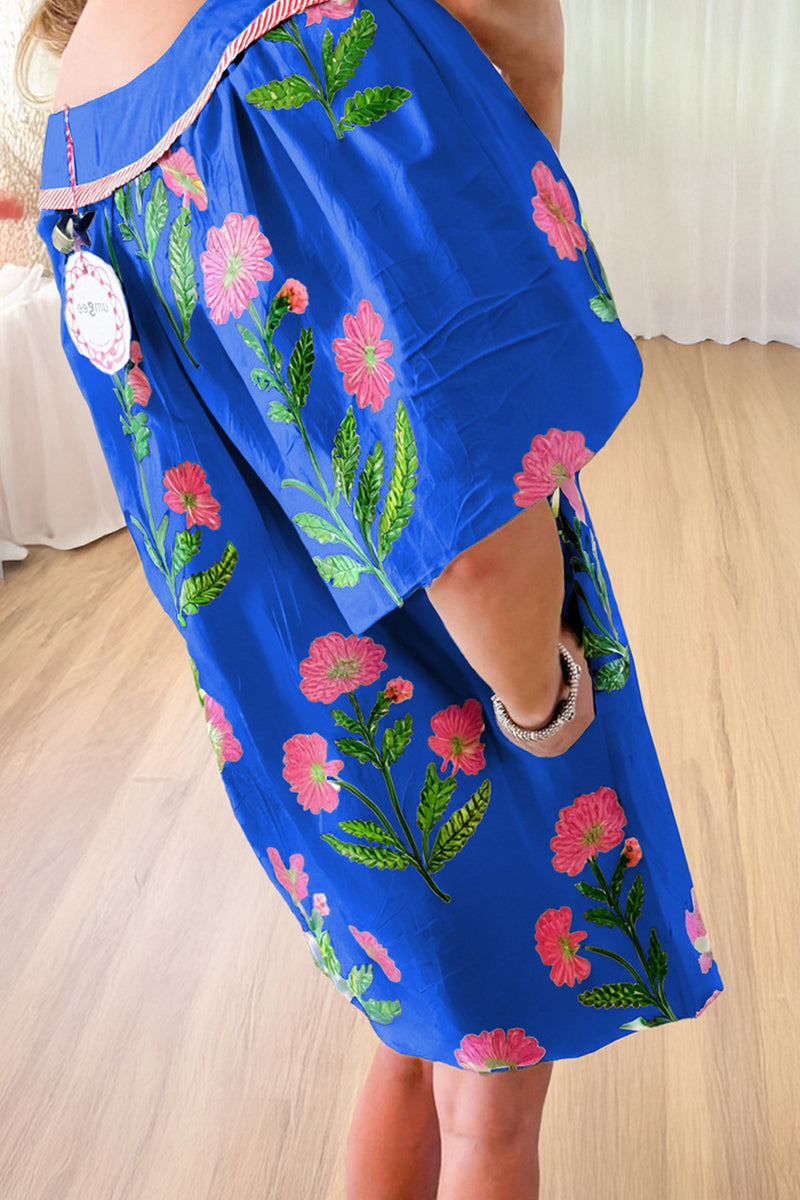 Floral Embroidered Babydoll Dress
