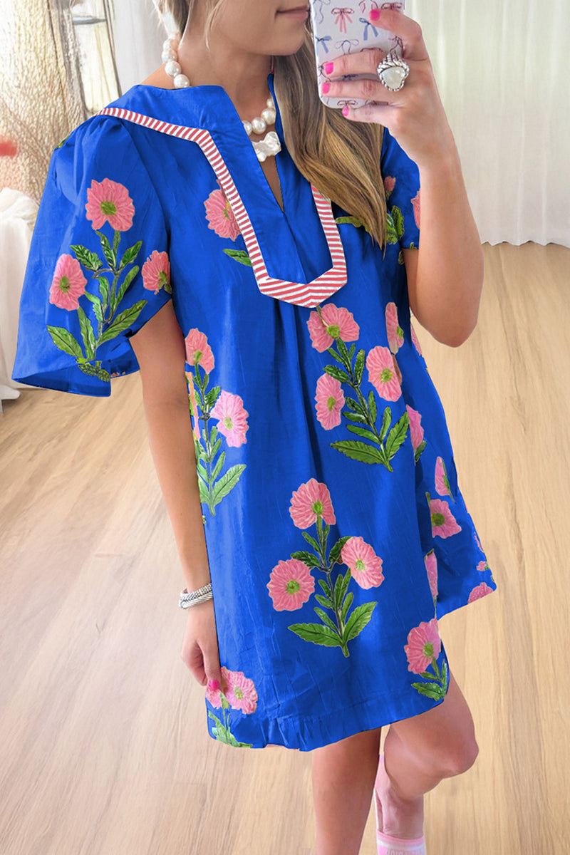 Floral Embroidered Babydoll Dress