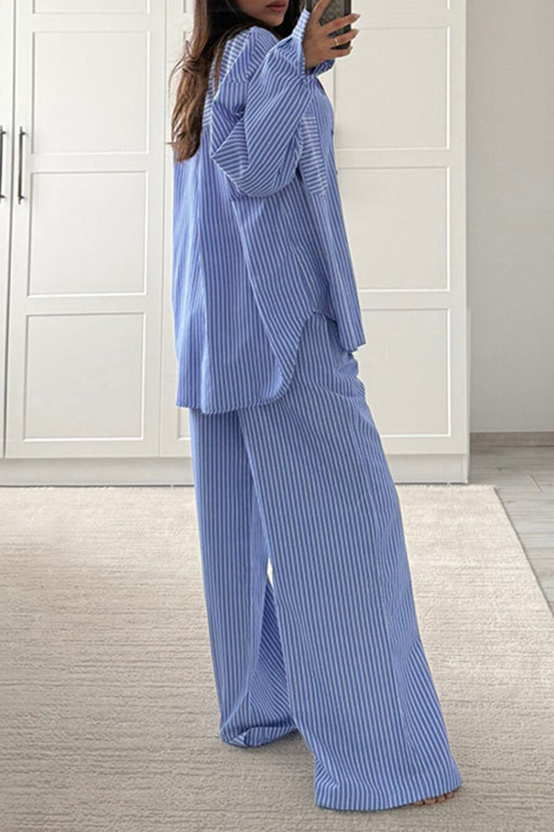 Relaxed Striped Lounge Set