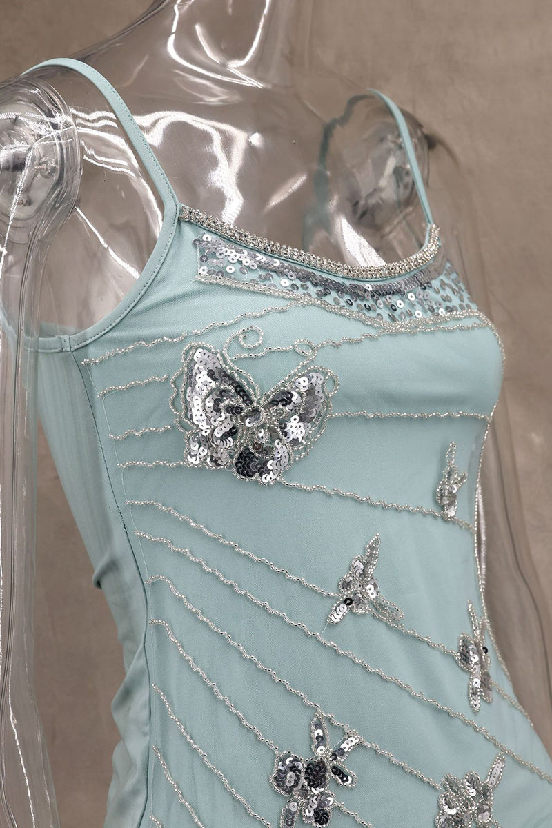 Embellished Sleeveless Tank Top