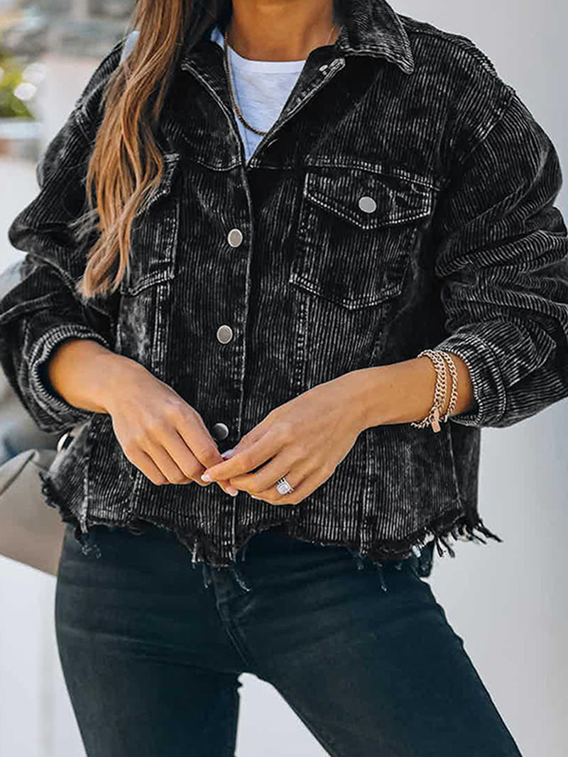 Cropped Corduroy Jacket