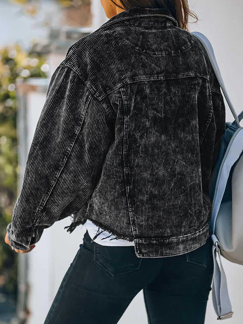 Cropped Corduroy Jacket