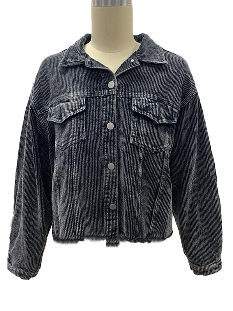 Cropped Corduroy Jacket