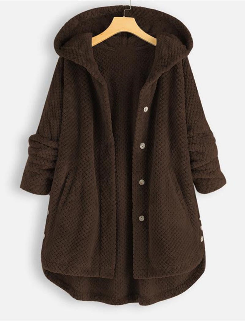 Hooded Mid-Length Reversible Coat