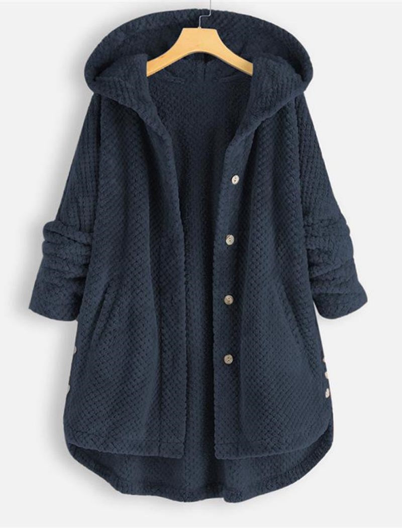 Hooded Mid-Length Reversible Coat
