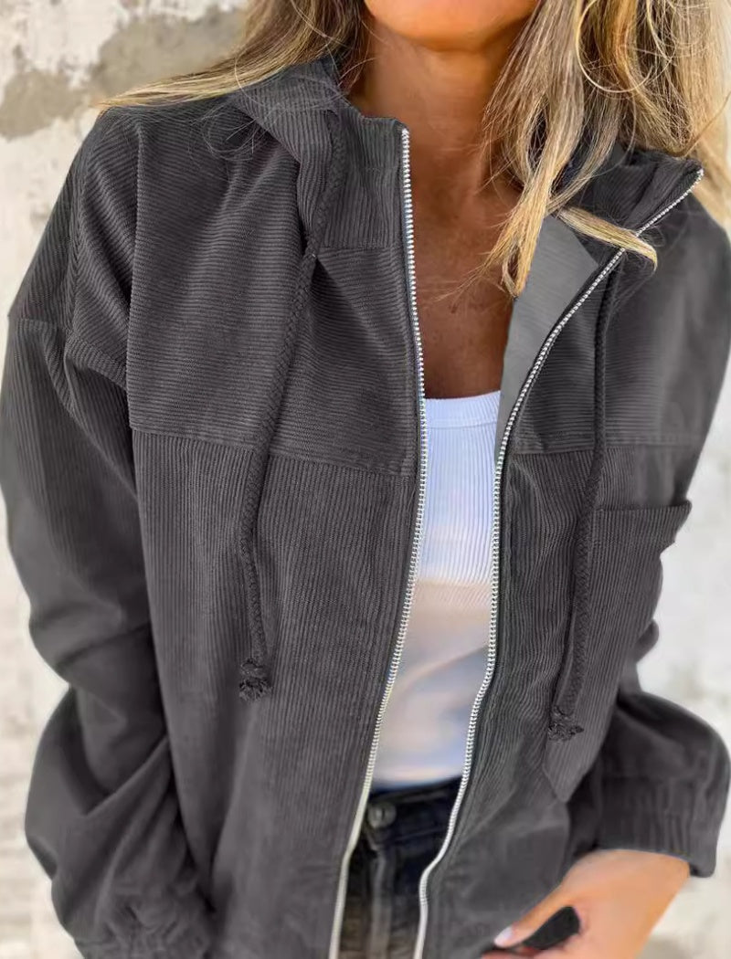 Zip-Up Casual Hoodie Jacket