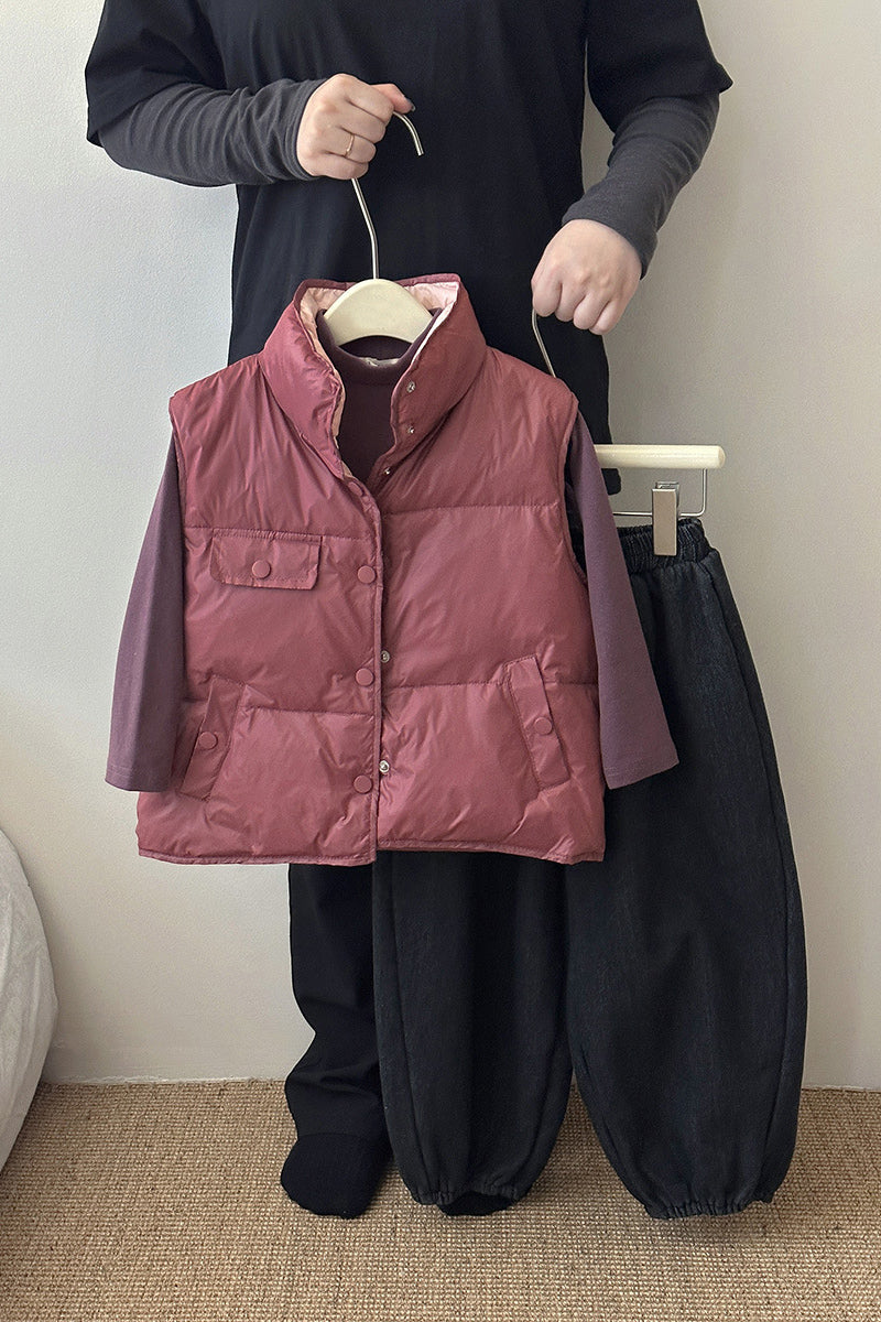 Buttoned Quilted Vest (Kids)
