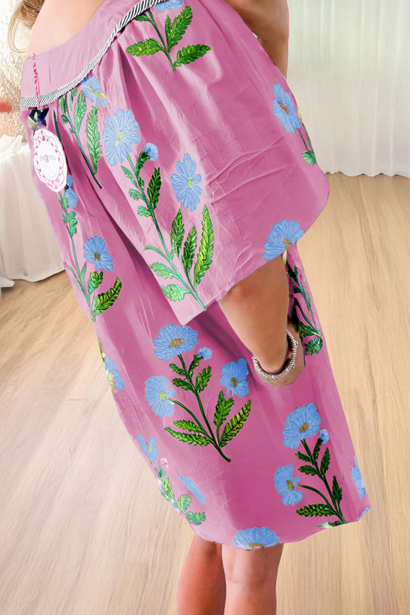 Floral Embroidered Babydoll Dress