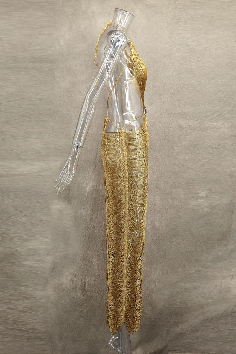 Shimmer Fringe Bodycon Dress