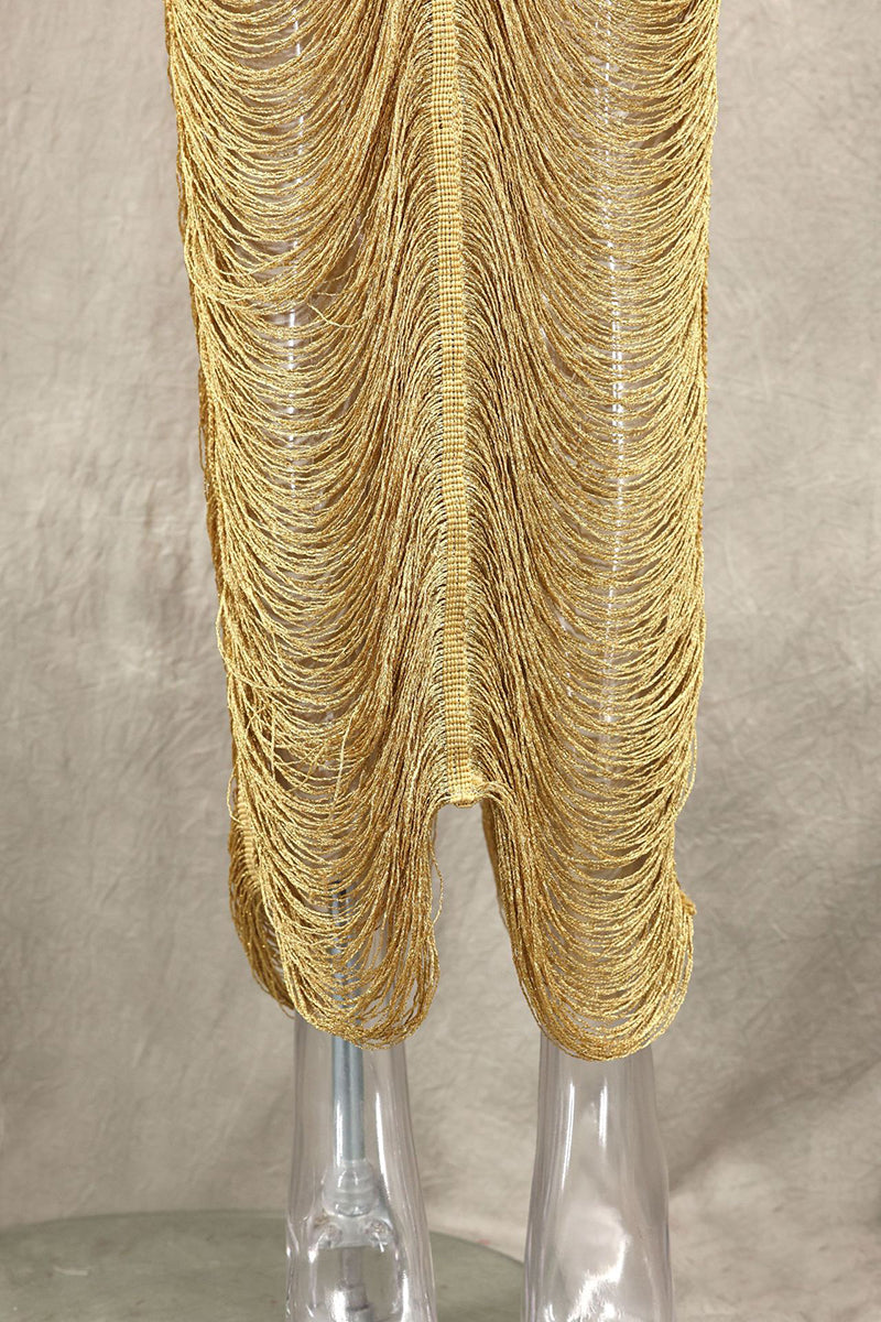 Shimmer Fringe Bodycon Dress
