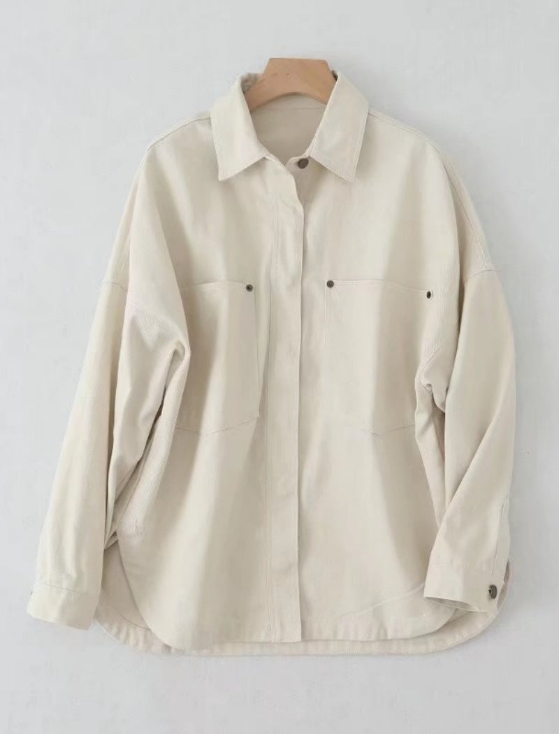 Light Wash Denim Button-Up Jacket