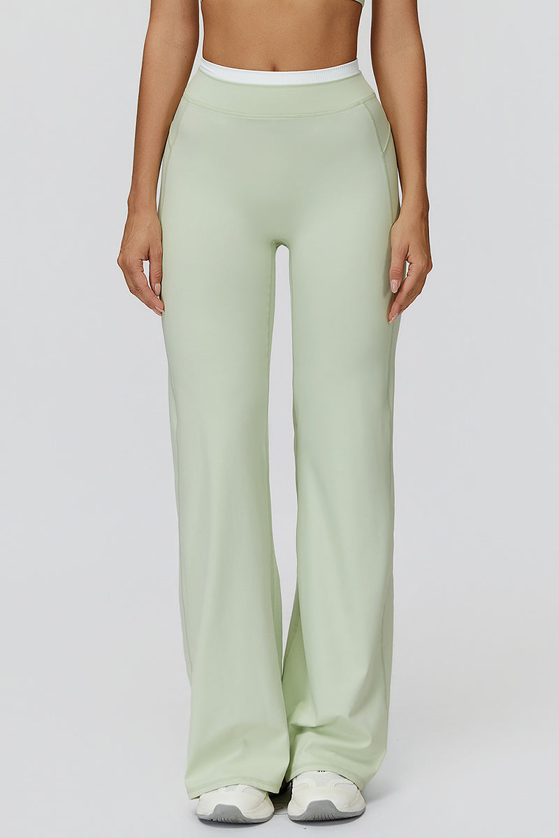 Flare Leg Joggers with Contrast Waistband