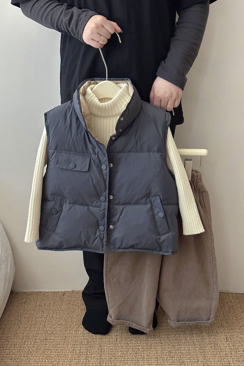 Buttoned Quilted Vest (Kids)