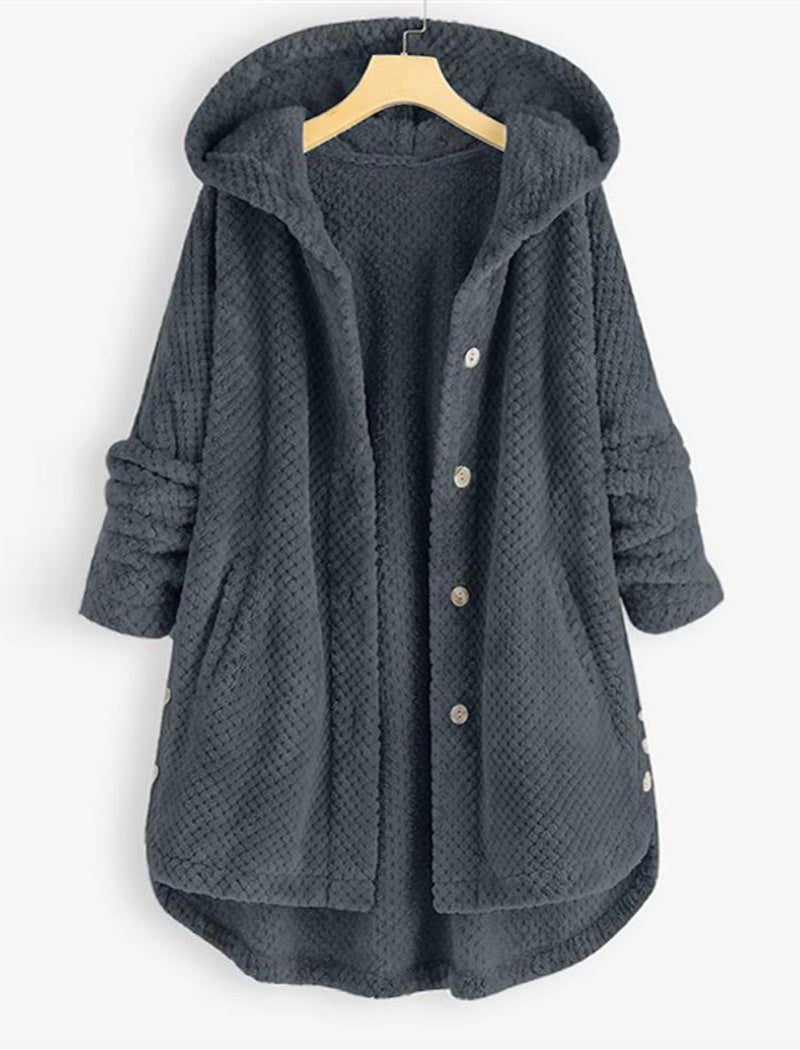 Hooded Mid-Length Reversible Coat