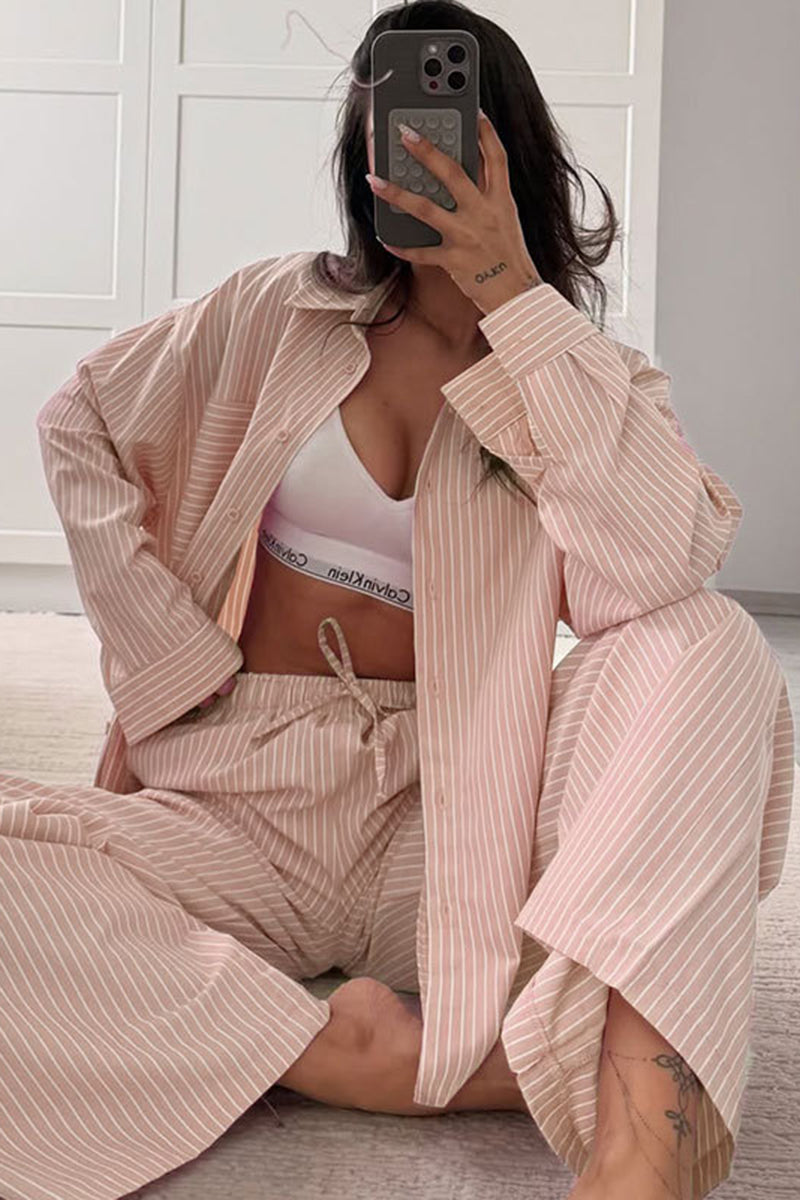 Relaxed Striped Lounge Set