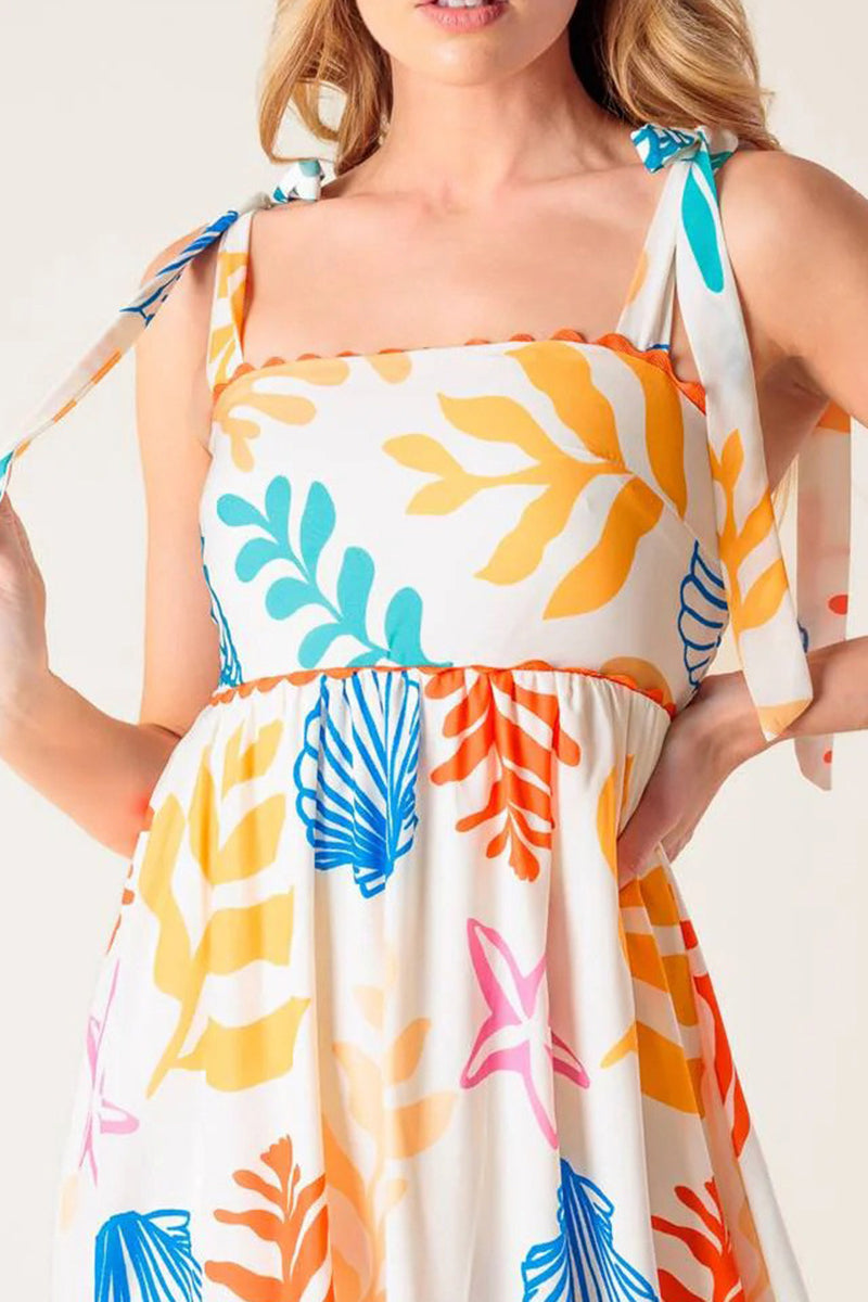 Vibrant Print Maxi Sundress