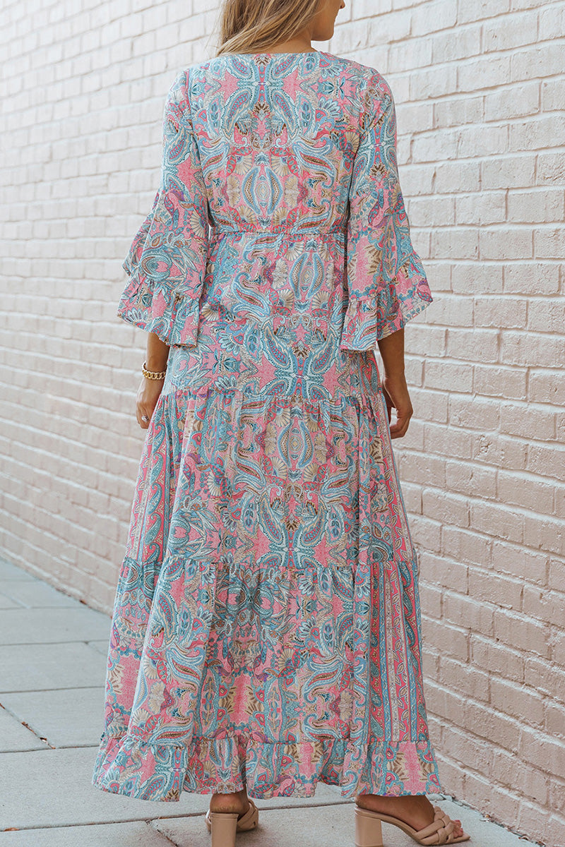 Boho Maxi Dress with Tassel Detail