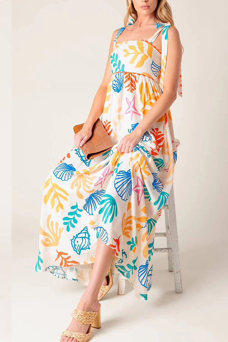 Vibrant Print Maxi Sundress