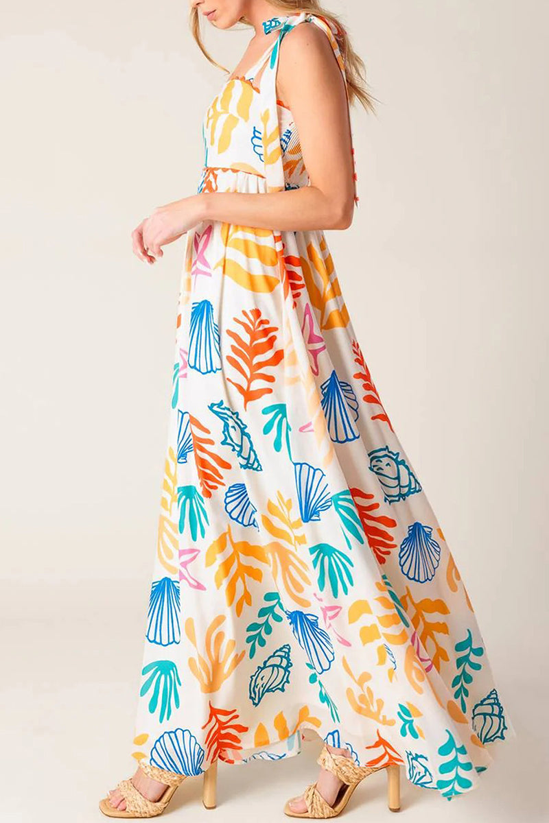 Vibrant Print Maxi Sundress