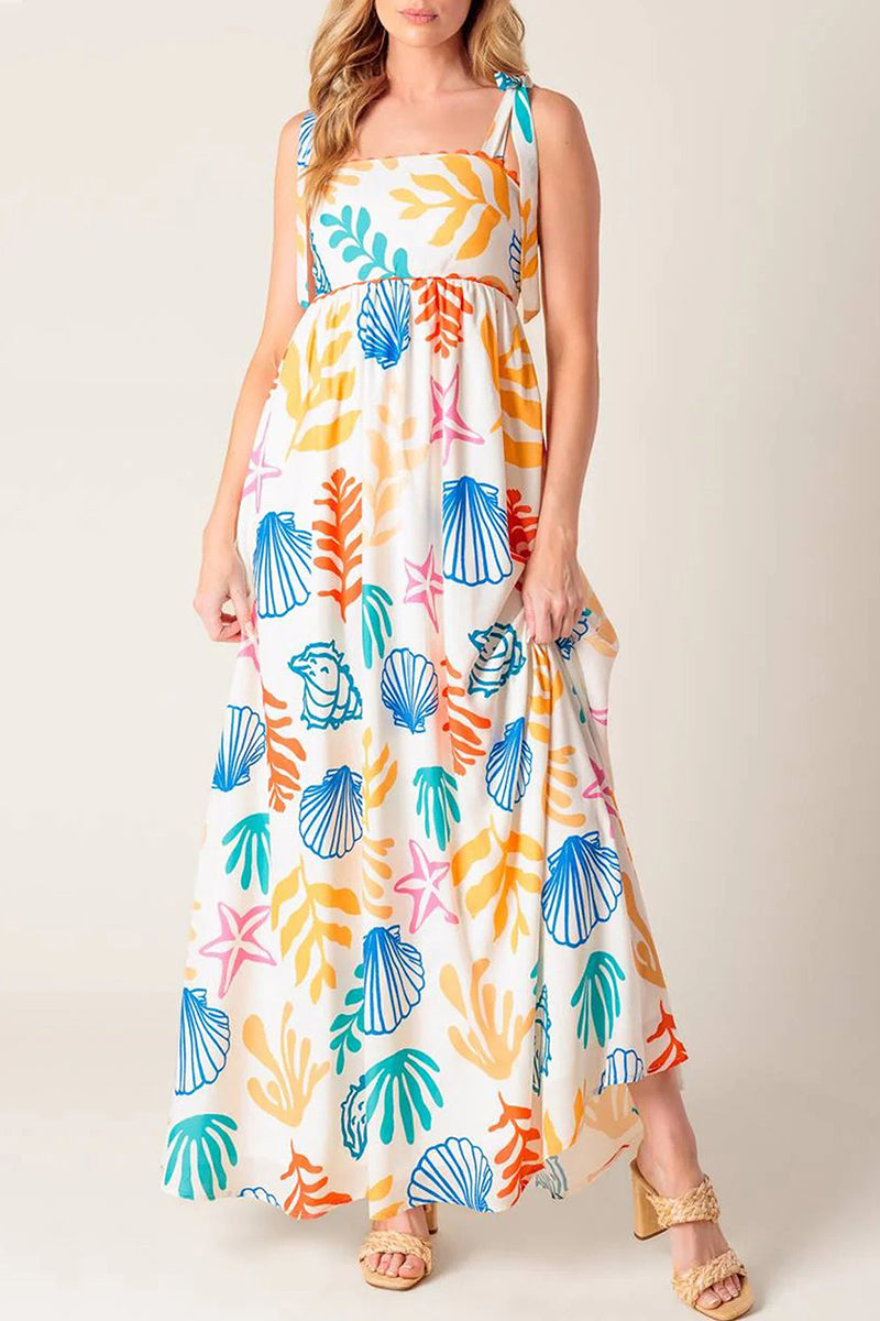 Vibrant Print Maxi Sundress